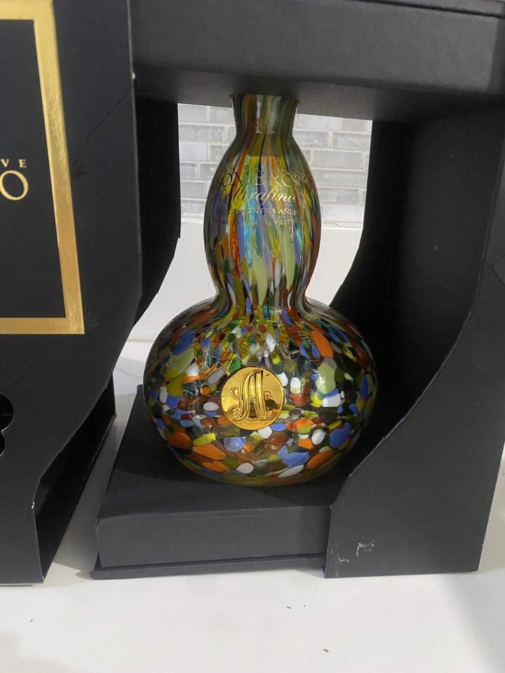AsomBroso 11 year tequila empty Glass bottle Original Stopper Hand Blown eBay