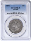 1854 Liberty Seated Half Dollar Arrows EF45 PCGS