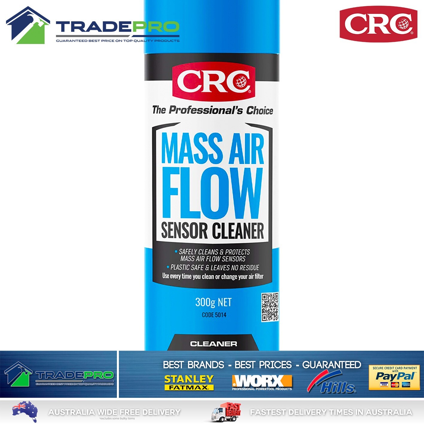 Mass Air Flow Sensor Cleaner 300g Spray Cleans MAF Sensors CRC Wurth