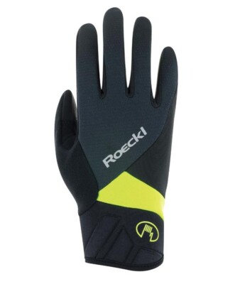 Roeckl Runaz Winter Fahrrad Handschuhe lang schwarz/gelb 2023
