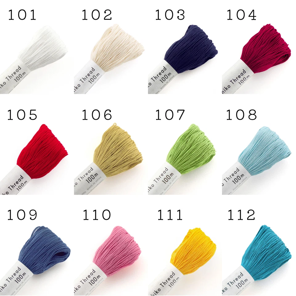 New color JAPANESE Embroidery SASHIKO Olympus Thread 100m COL 101-130 - Image 3 of 4