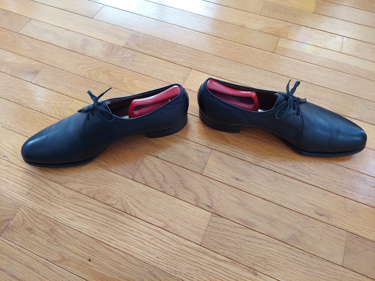 Vintage Florsheim 21693 The Chevron Black Dolce Calf Plain Toe