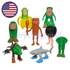 1/8pcs Italian Brainrot Toy Set Action Figures Tung Tung Sahur Tralalero Tralala