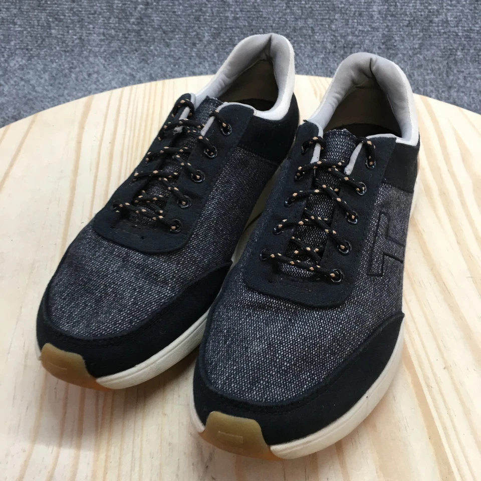 Toms Zapatos Mujer 10 Heritage Tenis Negro Lona Parte Superior Baja Punta Redonda 10013429 Foto 3 de 4