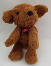 Barbie Mattel Plush Brown Dog/Puppy Floppy Small Pink Collar