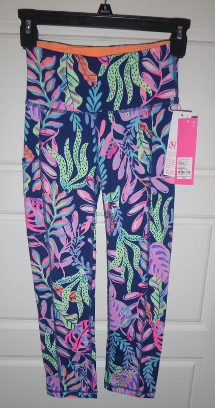 Lilly Pulitzer "Luxletics" Floral Print Yoga Pants-Sz XXS-NWT-$108