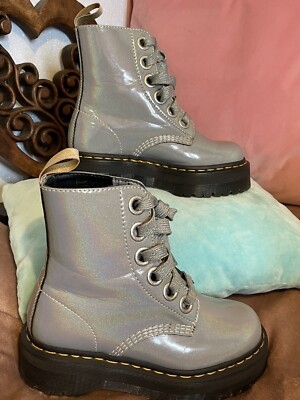Platform Boots Dr Martens Silver Metallic Dr Martens Jadon Max