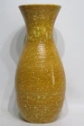 Hull MCM USA 03Pottery ~ Gold/Yellow Speckled Glaze  12¼" Ribbed Vase Classic Ex