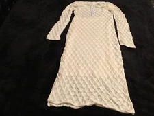 Olive Oak Women’s Crochet Ivory/White Sweater Maxi Dress XL 