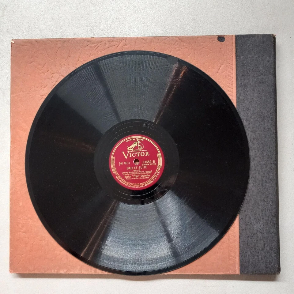BOSTON POPS ORCHESTRA ARTHUR FIEDLER GLUCK BALLET SUITE 78RPM 2-DISC SET 102 - Image 4 of 4