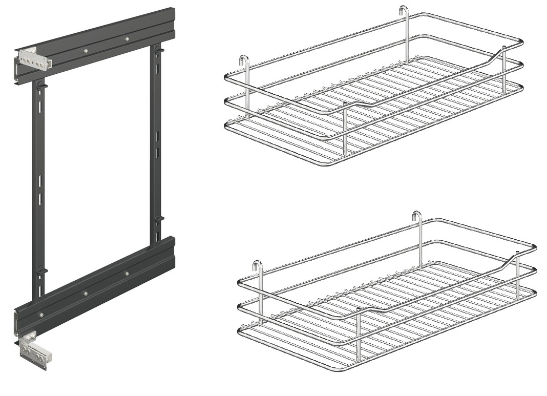 Häfele Armario Base Frontal Extraíble Cesta Gabinete Cajón Cocina Armario Set