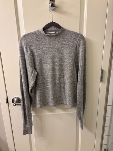 Rag & Bone Langarmshirt meliert grau Stehkragen Größe XS