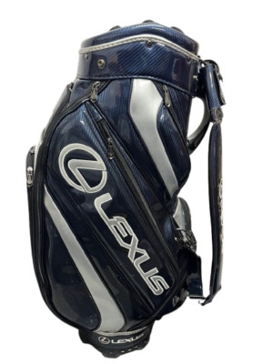 Lexus Stand Golf Club Bag Caddie Caddy Carbon Fiber Print 9.5 For