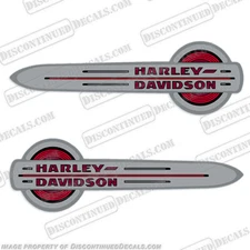 Fits Harley-Davidson Fuel Tank Decals (Set of 2) - 13551-02 Speedball Red
