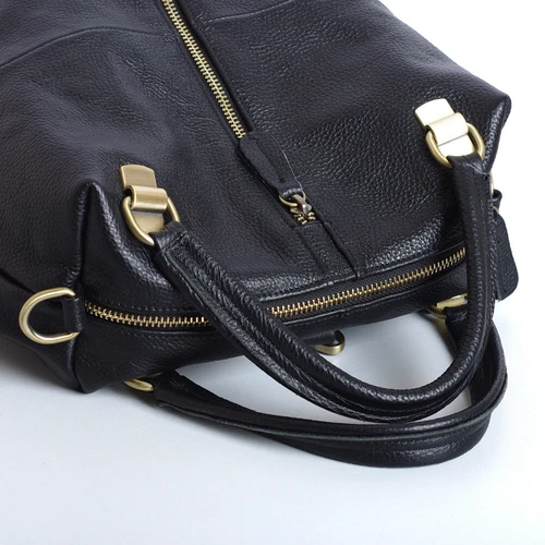 Rindsleder Neu Designer Rucksack Damen Schwarz Leder Handtaschen Reisetasche - Bild 11 von 13