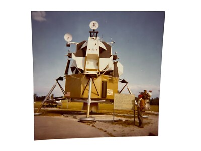 Vintage Lunar Module Tour Display Location Site Snapshot Color Photo Spacecraft