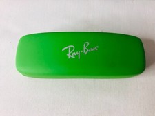 Ray Ban Green HARD Eyeglasses/Sunglasses Clam Shell Case Youth Size Red Liner