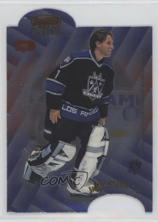 1998-99 Bowman's Best Mirror Image Fusion Chris Osgood Jamie Storr #F20 - Image 2 of 2