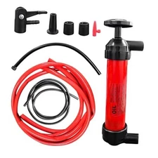 Siphon Pump Fluid Transfer Pump for Car, Fuel Transfer Hand Pump Kit for Gas 