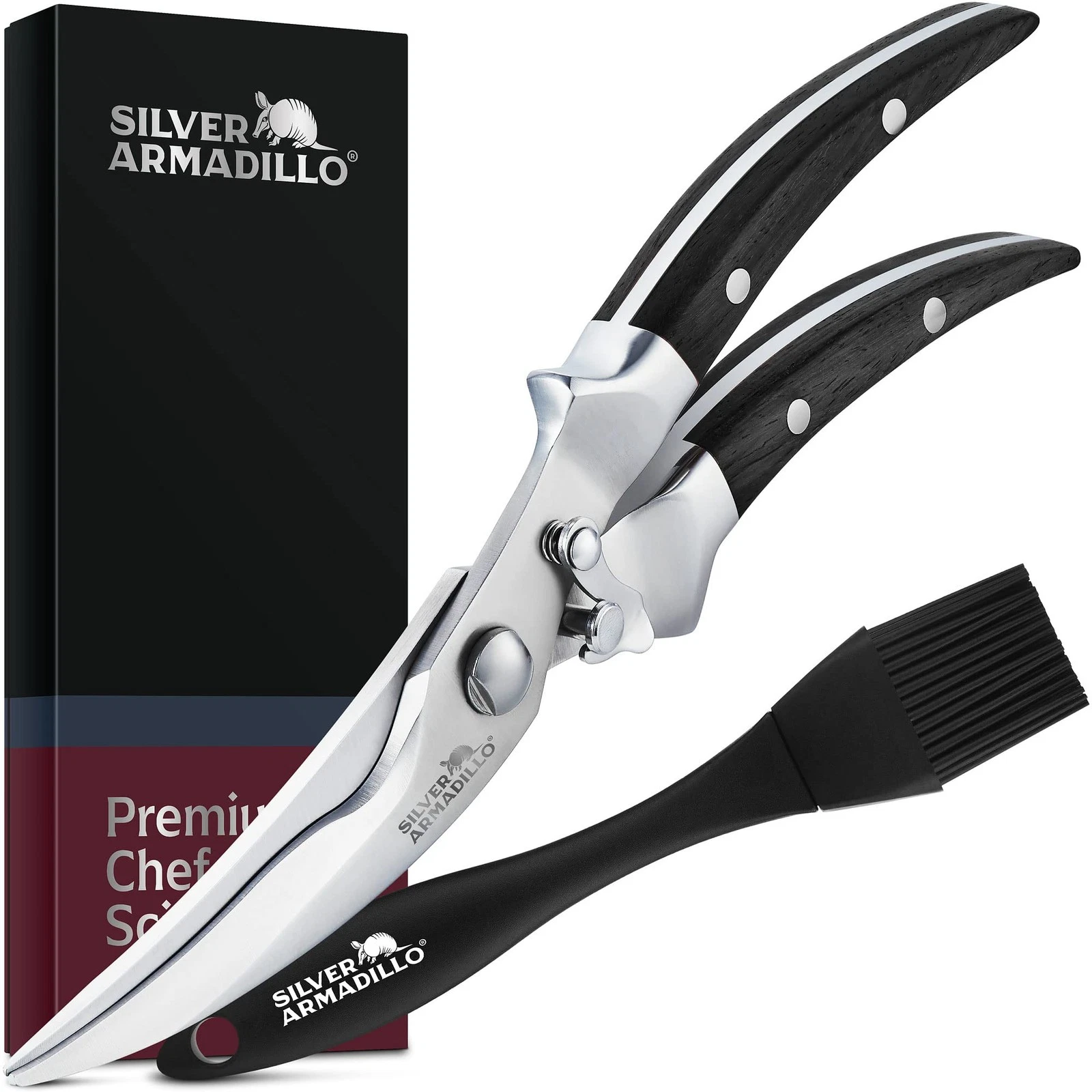 Black Wood Handle Heavy Duty Food Grade Stainless Steel Poultry Shears