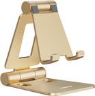 Dual Folding Cell Phone Stand, Fully Adjustable Foldable Desktop Phone Holder Cr