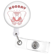 Badge Reels Retractable with Alligator Clip Hooray Cute Funny Nurse ID Badge ...