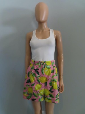 NWT Dolce & Gabbana Pink Lemon Print Shorts Sz.40/ US 4