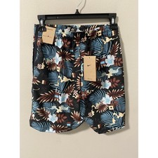 New Nike Kids Dri-Fit Training Shorts, Hawaiian Print, Size Large