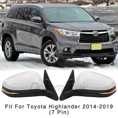 Rückspiegel Außenspiegel 7 Pin für Toyota Highlander XU50 2014-2019 Blinker Glas