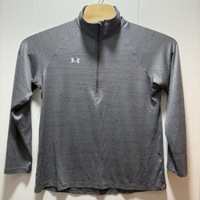 Under Armour 1/4 Zip Long Sleeve Pullover Heat Gear Gray Men  s Size Large