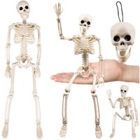 Halloween Skelett Deko 40Cm HäNgend Beweglich Gruseldeko Horror Party Knochen