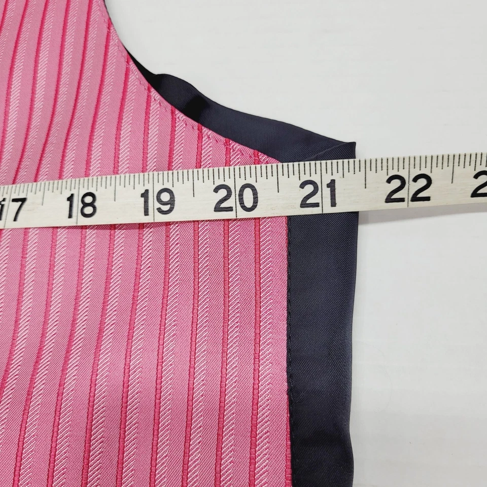 JEAN YAES PARIS Pour L Homme Medium Formal Wedding Tuxedo Prom Vest Pink Stripe - Image 2 of 4