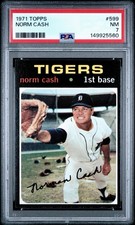1971 Topps #599 Norm Cash Tigers PSA 7 NM