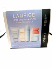 LANEIGE Water Bank Travel Size Hydration Skincare Kit Cleanser Toner Lip Mask
