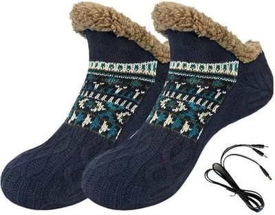Electric Heated Fleece Socks for Women Teens, Winter Cozy Fleece Lining Foot USB
