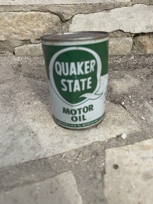 Vintage Quaker State FULL Metal Oil Can