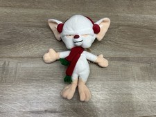 Vintage 1998 Warner Bros Pinky And The Brain Christmas Bean Bag Plush