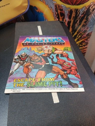 He-Man MOTU 80s Vtg Action Figure Mattel Mini Comic #5 Escape from SLIME PIT