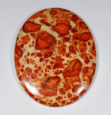 102 Ct 6X40X51 mm Natural Orbicular Asteroid Jasper Oval Cabochon Gemstone KJ-28