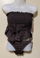 Juicy Couture Vintage Brown Smocked Two-piece Swimsuit Size Small
