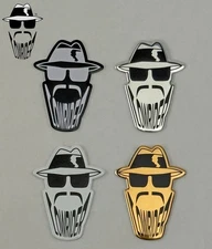 Authentic "ORIGINAL" Lowrider Man Bicycle Embossed Flat Badge Emblem.