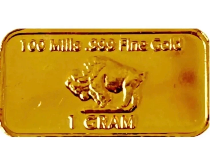 (6) 1 Gram - Gold Buffalo Bullion Bar .999 Fine 24k GOLD BARS - Image 2 of 4