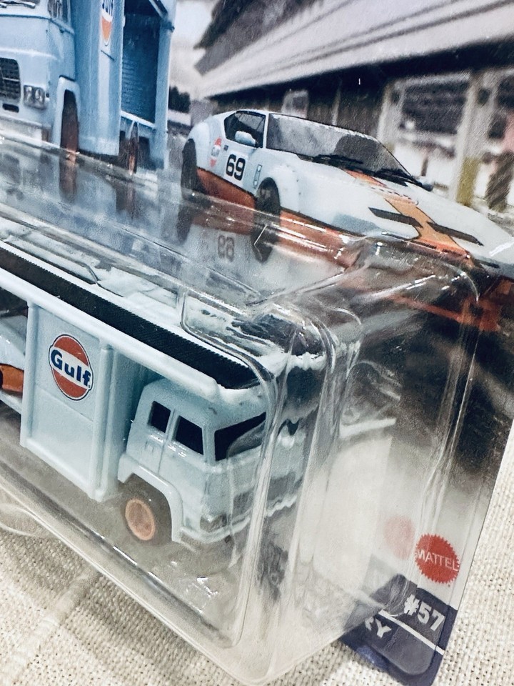 Hot Wheels Team Transport Premium Gulf De Tomaso Pantera Grouppo 4 Second Story Lorry I.1063706247