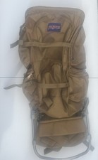 Vintage Jansport Metal Frame Backpack Hip Wings Hiking Camping Made In USA Tan Vintage Jansport Metal Frame Backpack Hip Wings Hiking Camping Made In USA Tan