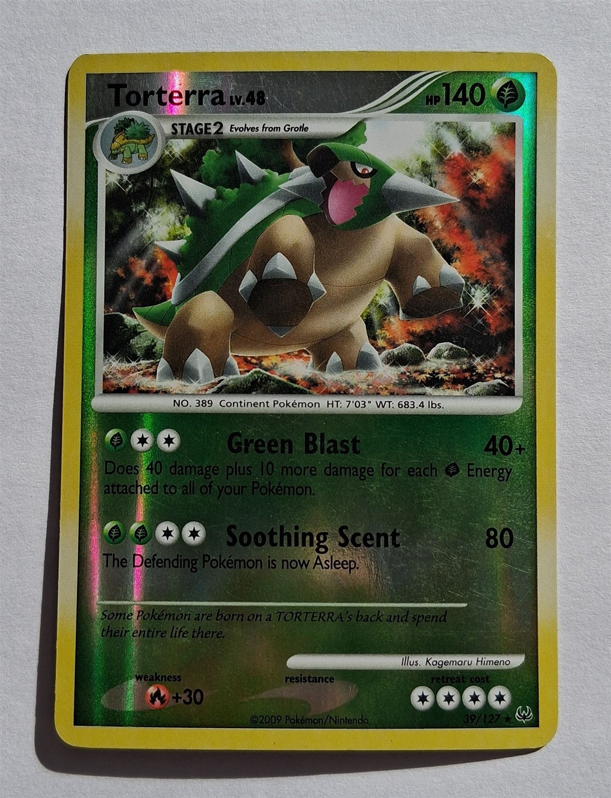Pokemon - Torterra - Platinum 39/127 - Reverse Holo Rare - LP