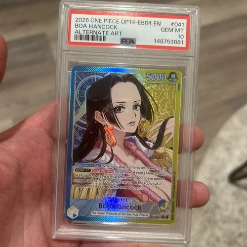 Namco One Piece Boa Hancock OP14-041 Alternate Art Foil Leader EN PSA 10
