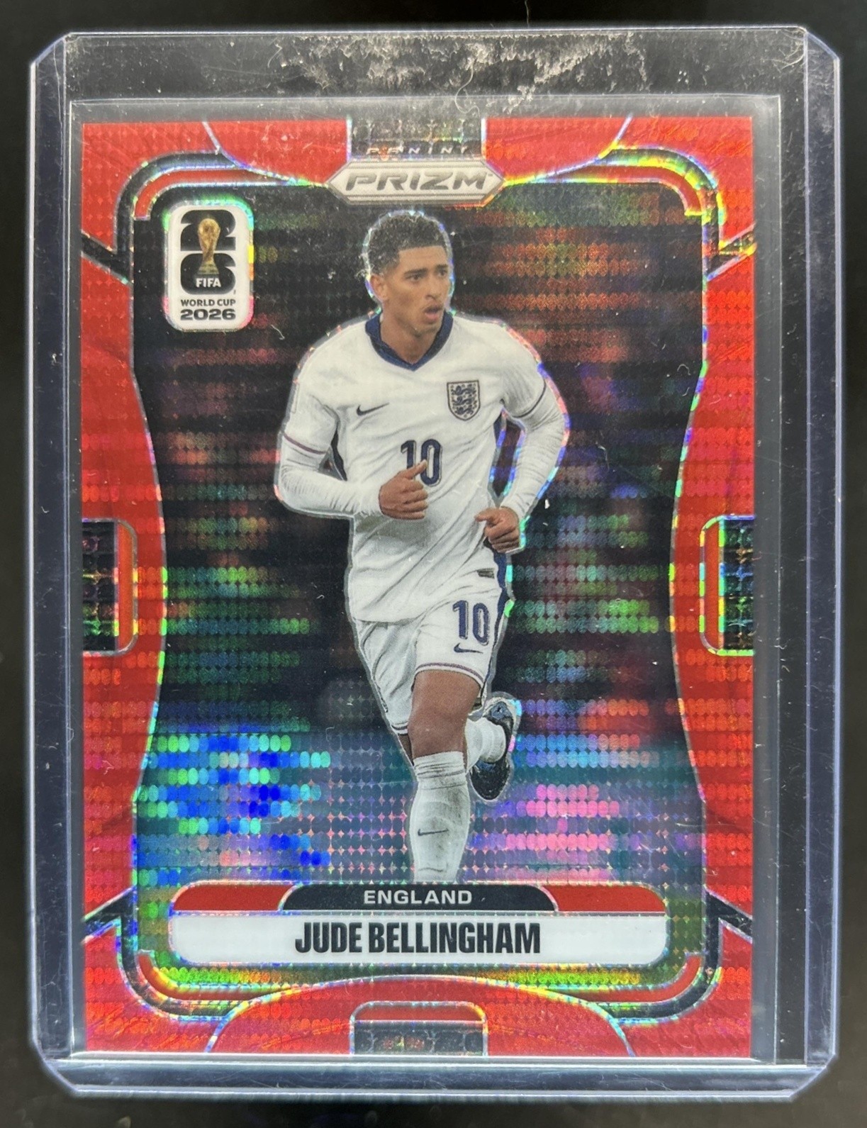 2026 Panini Prizm World Cup Jude Bellingham Preferred Red #/75 England view 1
