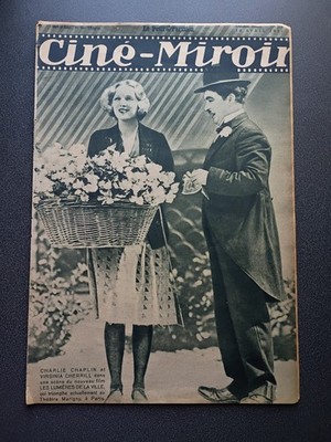 CINE-MIROIR French Magazine 1931 Charlie Chaplin City Lights Rare