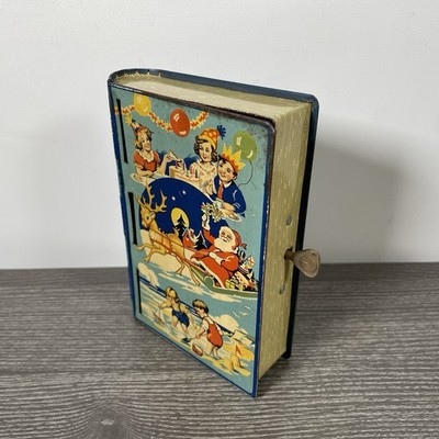Chad Valley Happy Days Vintage 50er Büchersafe + Schlüssel | Weihnachten Meer 10095
