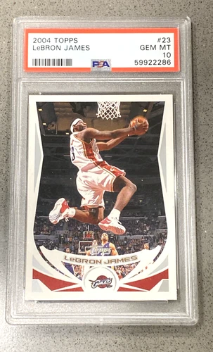 PSA 10 2004 Topps LeBron James #23 GEM MINT 2nd Year INVESTMENT card!!!